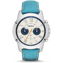 Correa de reloj Fossil FS4920 Cuero Azul 22mm