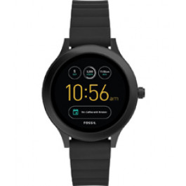 Correa de reloj Fossil FTW6009 Silicona Negro 18mm