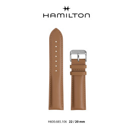 Correa de reloj Hamilton H690.685.106 Cuero Marrón 22mm