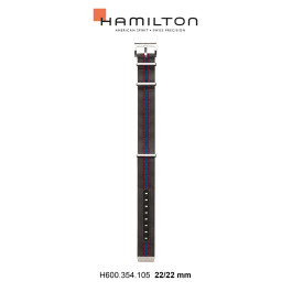 Correa de reloj Hamilton H694354105 Nylon/perlón Multicolor 22mm