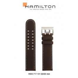 Correa de reloj Hamilton H717160 H600.717.101 Cuero Marr n 22mm