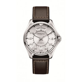 Correa de reloj Hamilton H64615555 / H600646106 Cuero Marrón oscuro 20mm
