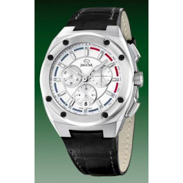 Correa de reloj Jaguar J806-1 / J806-2 / J806-3 / J806-4 Cuero Negro 16mm