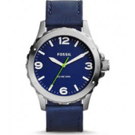 Correa de reloj Fossil JR1474 Cuero Azul 22mm