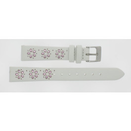 Correa de reloj Calypso k5712 /2 Cuero Blanco 14mm
