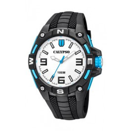 Correa de reloj Calypso K5761-1 / K5761-4 / K5761-6 Silicona Negro 22mm