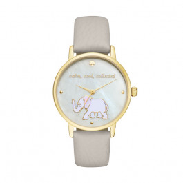 Correa de reloj Kate Spade New York KSW9024 Cuero Gris pardo 16mm