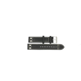 Correa de reloj Seiko V176-0AG0 / SSC423P1 / L0F8012J0 Cuero Negro 20mm