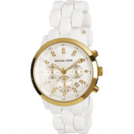 Correa de reloj (Combinación de correa + caja) Michael Kors MK5218 Plástico Blanco 22mm