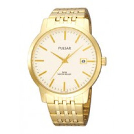 Correa de reloj Seiko PXH866X1 / VX42-X330 Acero Chapado en oro 20mm