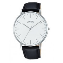 Lorus correa de reloj RH883BX9 / VJ21 X071 / RHG055X Cuero Negro 20mm + costura negro
