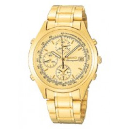 Correa de reloj Seiko 7T32-7C60 / SDW728P1 / 43T1KG Acero Chapado en oro 19mm