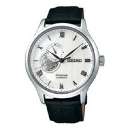 Correa de reloj Seiko SSA379J1 / 4R39-00W0 Cuero Negro 20mm