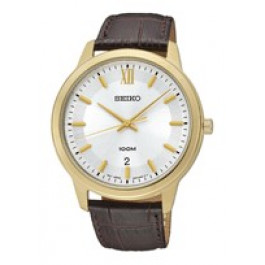 Correa de reloj Seiko SUR036P1 / 6N42 00A0 / L08DZ20 Cuero Marrón 20mm