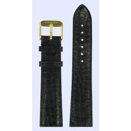 Correa de reloj Tissot T600019693 Cuero de cocodrilo Negro 21mm