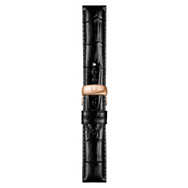 Correa de reloj Tissot T600037744 Cuero Negro 19mm