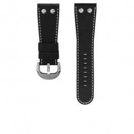 TW Steel correa de reloj TWB70 / TW70 Cuero Negro 30mm + costura blanca