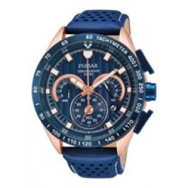 Correa de reloj Pulsar VK63-X001-PU2082X1 Cuero Azul