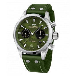 Correa de reloj TW Steel VS98 Cuero Verde