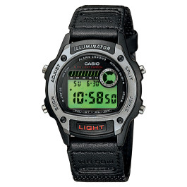 Correa de reloj Casio W-94HF-8AV / W-94HF / 10012370 Cuero/Textil Negro 18mm