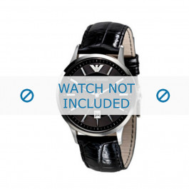 Correa de reloj Armani AR2411 Cuero Negro 22mm