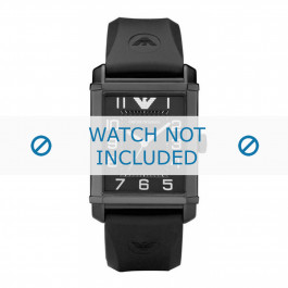 Correa de reloj Armani AR0499 Silicona Negro 24mm