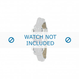 Armani correa de reloj AR-5549 Piel Blanco 10mm 