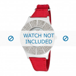 Armani correa de reloj AR5754 Textil Rojo 18mm + costura roja
