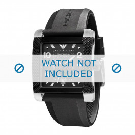 Correa de reloj Armani AR5841 Silicona Negro 28mm