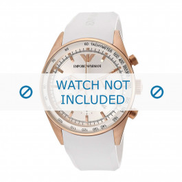 Correa de reloj Armani AR5979 Caucho Blanco 23mm