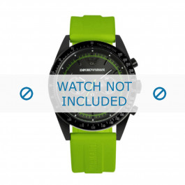 Armani correa de reloj AR6115 Silicona Verde 23mm