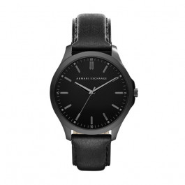 Armani Exchange correa de reloj AX2148 Cuero Negro 22mm + costura negro
