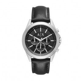 Armani Exchange correa de reloj AX2604 Cuero Negro 22mm + costura negro