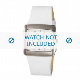 Boccia correa de reloj 3150-01-BO3150-01-40 Cuero Blanco