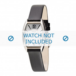 Boccia correa de reloj 3157-02-BO3157-02-40 Cuero Negro