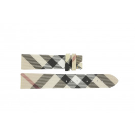 Correa de reloj Burberry BU9022 / Antima 7177839 - PVC Watch Band Cuero Crema blanca 20mm