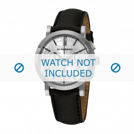 Correa de reloj Burberry BU1361 / BU1354 / BU1382 Cuero Negro 20mm