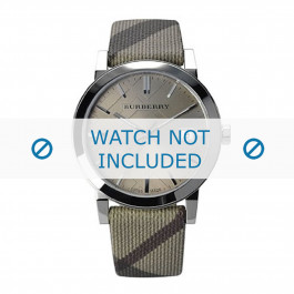 Burberry correa de reloj BU9023 Cuero Crema blanca / Amarillento