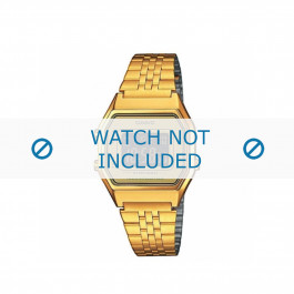 Casio correa de reloj LA680WEGA-9BER / LA680WEGA-9B  Acero Dorado  
