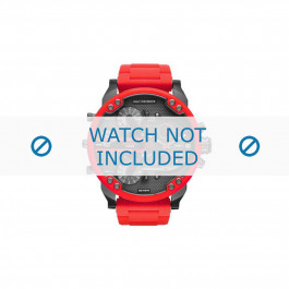 Correa de reloj Diesel DZ7370 Acero/Silicona Rojo 28mm