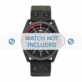 Correa de reloj Diesel DZ1728 Cuero/Textil Negro 24mm