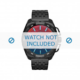 Diesel correa de reloj DZ4395 Acero inoxidable Negro 24mm