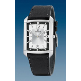 Correa de reloj Festina F6748-1 Cuero/Textil Negro 23mm