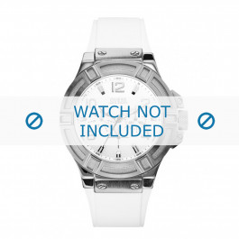 Guess correa de reloj W0247G1 / U0247G1 Silicona Blanco 22mm