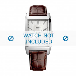 Correa de reloj Hugo Boss HB-203-1-14-2583 / HB1512916 Piel de cocodrilo Marrón 22mm