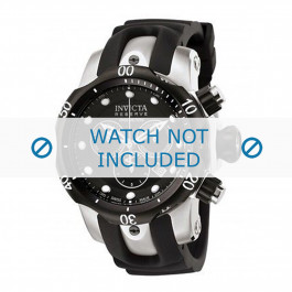 Correa de reloj Invicta 0947 Venom Reserve Silicona Negro 22mm