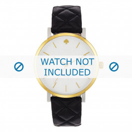 Correa de reloj Kate Spade New York 1YRU0125 Cuero Negro 18mm