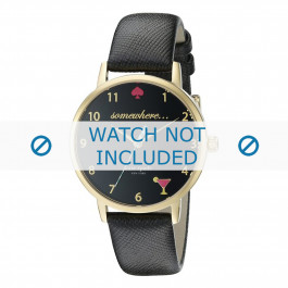 Correa de reloj Kate Spade New York KSW1039 Cuero Negro 16mm