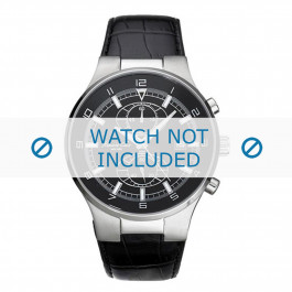 Kenneth Cole correa de reloj KC1315 Cuero Negro + costura negro