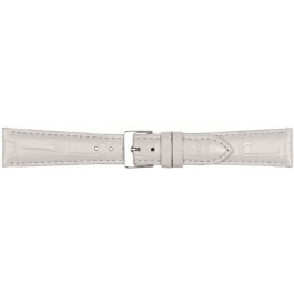 Correa de reloj Poletto 454.20.22 Cuero Blanco 22mm